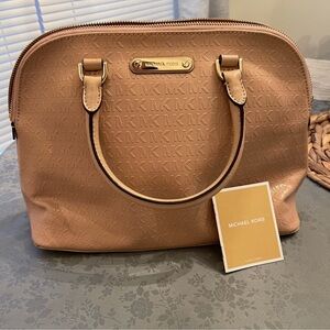 Michael Kors Tan Satchel with Gold Hardware